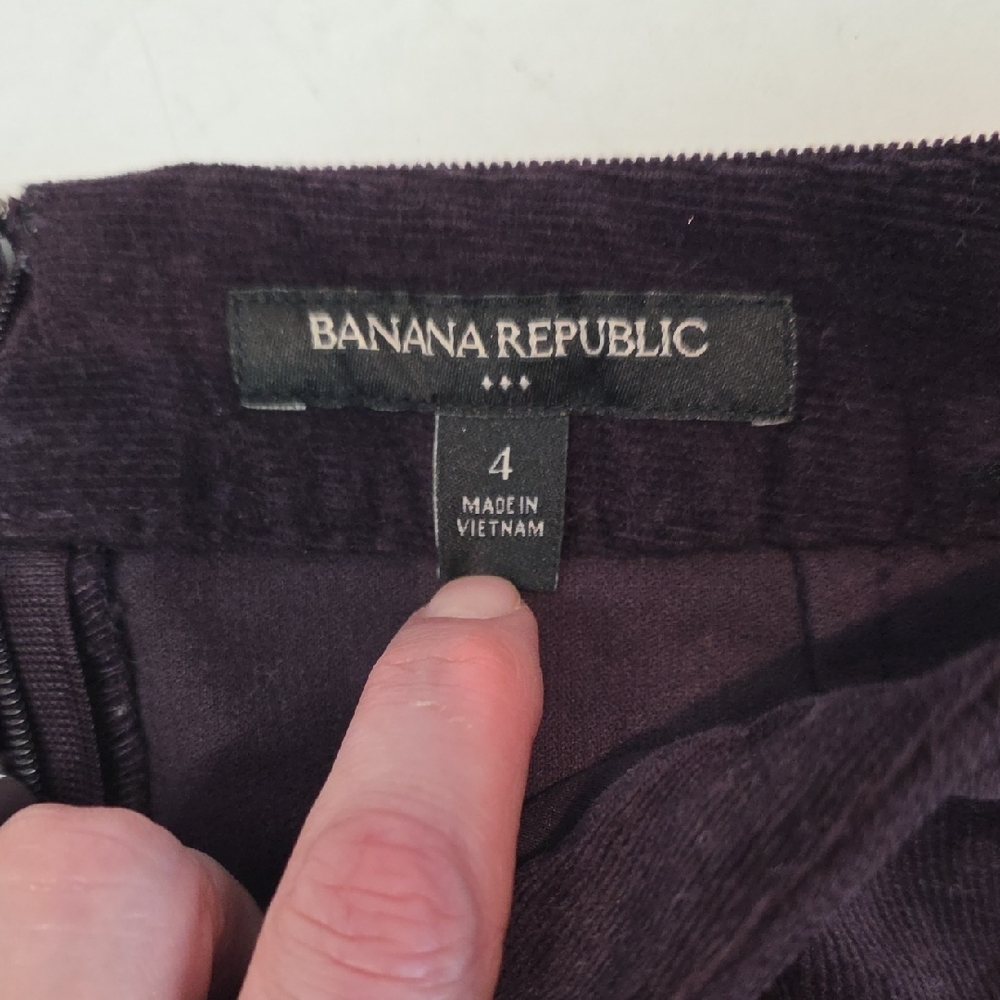 Banana Republic Dark Purple Burgundy Mini Skirt Size 4 - Picture 4 of 11